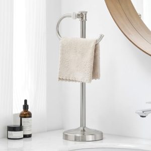 Accesorii pentru baie |   Bară de prosoape de 14 inch din nichel periat, suport pentru prosoape de mână, bară de prosoape pentru baie, suport pentru prosoape pe blatul de toaletă, suport de prosoape de tip liber, inel pentru prosoape din oțel inoxidabil, accesorii hardware, suport pentru prosoape. Accesorii pentru baie Accesorii pentru baie