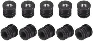 Conectori hardware |   10 bucăți inserții din plastic cu filet, cu filet M6, pentru tuburi rotunde de 16 mm/0,63″, dopuri rotunde ajustabile din plastic negru pentru inserții de roti, capace pentru picioarele mobile ale mobilierului. Conectori hardware Conectori hardware