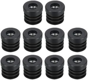 Conectori hardware |   10 bucăți inserții pentru tuburi rotunde cu filet M8, pentru tub rotund cu diametru exterior de 25 mm/0,98″, dopuri din plastic negru îngroșat pentru roți, inserții pentru capetele scaunelor, dopuri pentru picioarele mobilierului. Conectori hardware Conectori hardware