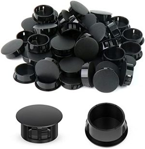 Conectori hardware |   100 buc 3/8″ dopuri plastice negre pentru găuri, capac decorativ rotund din PA66 pentru mobilier Conectori hardware Conectori hardware