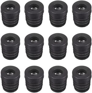 Conectori hardware |   12 bucăți inserții pentru tuburi rotunde cu filet M8, pentru tub rotund cu diametrul exterior de 19 mm/0,75″, dopuri negre din plastic rotund pentru inserții, capace pentru picioare de mobilier, dopuri pentru picioare de scaune. Conectori hardware Conectori hardware