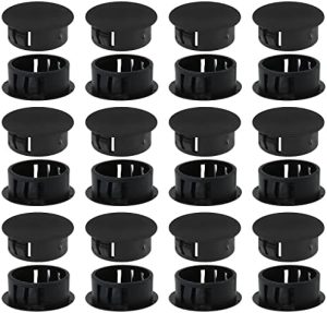 Conectori hardware |   24Pcs 1″ (25Mm) Dopuri Negre pentru Găuri, Tip Snap, Plăci de Plastic, Protecție pentru Mobilier, Dopuri pentru Panouri, Acoperitoare pentru Fixare, pentru Mobilier de Bucătărie (Negru, 24Pcs) Conectori hardware Conectori hardware