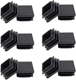 Conectori hardware |   3 Piese Capac Plăcuțe Plastice Pătrate de 1-1/4″ – Capace de Închidere Negre pentru Tuburi Pătrate, Picioare de Scaun, Garduri Conectori hardware Conectori hardware