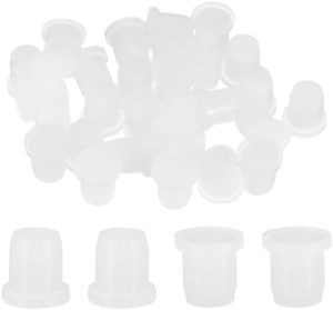 Conectori hardware |   30 buc. Dopuri pentru găuri, dopuri din silicon rezistent la căldură, tip flush, pentru acoperirea găurilor de 9,5 mm (3/8 inch), dopuri rotunde cu blocare prin snap pentru tuburi, pentru mobilier și dulapuri, alb. Conectori hardware Conectori hardware