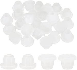 Conectori hardware |   30Piese Dopuri pentru Găuri, Dopuri din Silicon Rezistent la Căldură Tip Flush pentru Acoperirea Găurilor de 11.8Mm (15/32 Inch), Dopuri Rotunde cu Blocare prin Snap pentru Tuburi pentru Mobilier și Dulapuri, Alb Conectori hardware Conectori hardware