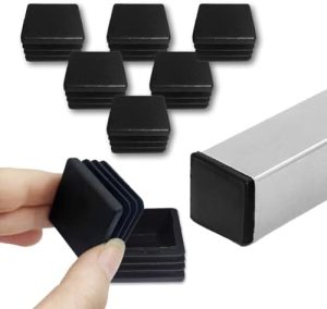 Conectori hardware |   32 Piese Capace de Închidere pentru Tuburi Pătrate de 1-1/4 Inch, Capace Plastice de Închidere pentru Picioarele Scaunelor, Stâlpi, Picioarele Meselor (Negru, 3X3Mm) Conectori hardware Conectori hardware