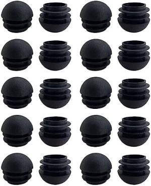 Conectori hardware |   4 Piese Capace de Plastic Negre, 0.98 Inch Capace Rotunde de Plastic pentru Picioarele Scaunelor, Capace pentru Mese și Scaune Metalice Conectori hardware Conectori hardware