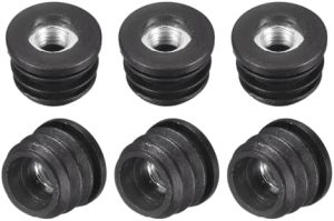 Conectori hardware |   6Pcs Inserții din Plastic cu Filete pentru Tuburi cu Filet M8, pentru Tub Rotund de 22Mm/0.86″ OD, Capac Reglaibil Rotund din Plastic Negru pentru Inserție Caster, Capace pentru Picioarele Mobilierului Conectori hardware Conectori hardware