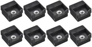 Conectori hardware |   8 Piese Inserții Pentru Tuburi Pătrate Cu Filet M10, Pentru Tub Pătrat Cu Diametru Exterior De 1.97″ X 1.97″, Dop Plastic Negru Inserție Roată Capace De Capăt Pentru Mobilier Plug Picioare Conectori hardware Conectori hardware