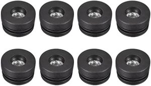 Conectori hardware |   8Piese Inserturi Pentru Tuburi Rotunde Cu Filet M10, Pentru Tub Rotund De 38Mm/1.5″ Od, Dop Plastic Negru Rotund Inserție Roți Scaun Capace De Capăt Mobilier Plug Picioare Conectori hardware Conectori hardware