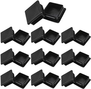 Conectori hardware |   Capace de închidere pentru tuburi pătrate de 2″, pachet de 20 capace pentru posturi, dopuri pătrate din plastic negru 50mm x 50mm, protecție pentru podea cu glisare pentru scaune. Conectori hardware Conectori hardware