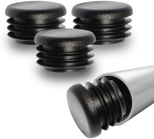 Conectori hardware |   Plugs de plastic rotunde de 1″ (25.4 mm), inserții, capace negre pentru tuburi metalice, dopuri pentru hardware, garduri, protecție pentru glisare de la picioarele scaunelor și mobilier – Pachet de 10. Conectori hardware Conectori hardware