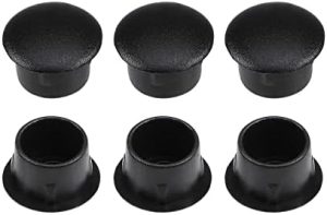 Conectori hardware |   Plugs pentru gauri de surub 10Mm X 12.5Mm X 8Mm (Dia. X Dia. Cap. X H) – Pachet de 20 – Ideal pentru mobilier, dulapuri, garderobe – Capace din plastic pentru gauri de fixare – Negru Conectori hardware Conectori hardware