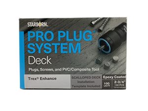 Conectori hardware |   Sistem Pro Plug Pxdc47S275 pentru decking Trex Beach Dune, 1 linie ft, cu șuruburi din epoxid și unealtă Pro Plug Conectori hardware Conectori hardware