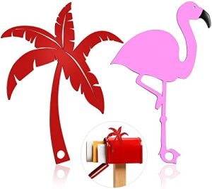 Cutii poștale și accesorii |   2 Piese Steaguri pentru Cutia Poștală Flamingo și Copac de Cocos – Steaguri de Înlocuire pentru Cutia Poștală de Pe Marginea Drumului, Steaguri Metalice pentru Decorațiuni Cutie Poștală din Cărămidă, 2 Stiluri Cutii poștale și accesorii Cutii poștale și accesorii