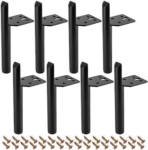 Fierărie pentru mobilă |   8 Piese Picioare de Metal Negru pentru Mobilier, Picioare de Mobilier de 15 cm Metal Negru, Picioare de Mobilier Negre, Picioare de Metal Negru pentru Comoda, Picioare de Mobilier pentru Canapea, Masă de Cafea. Fierărie pentru mobilă Fierărie pentru mobilă