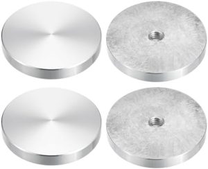 Fierărie pentru mobilă |   Discuri din aluminiu cu filet M8, diametru de 50 mm, formă rotundă, hardware 4 bucăți, adaptor disc din aluminiu pentru masă din sticlă. Fierărie pentru mobilă Fierărie pentru mobilă