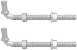 Fierărie pentru porți |   2Pcs 8 Inch Hinge J-Bolt Greu cu 5/8″ pentru Gard cu Lant, Uși din Oțel Galvanizat pentru Hardware-ul Ușilor de Fermă, Include Piulițe și Rondelle Fierărie pentru porți Fierărie pentru porți