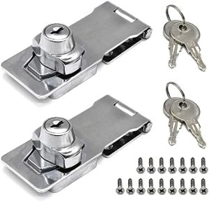 Lacate și ușițe |   2Pcs Lacăte cu Cheie 4″ X 1-5/8″ Mecanism de Siguranță pentru Ușă cu Cheie Hardware Lacate și ușițe