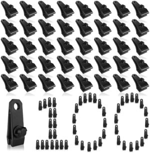 Prelate și chingi de prindere |   140Pcs Clips pentru Prelate, Grele, cu Sistem de Blocare pentru Prelate, Cleme Grele pentru Exterior, Clips de Legat pentru Huse Auto, Cleme pentru Acoperirea Piscinelor, Camping, Caravane, Copertine, Legături pentru Prelate. Hardware Prelate și chingi de prindere