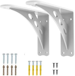 Suporturi și Bracket-uri pentru Rafturi |   Suporturi pentru rafturi de înaltă rezistență, capacitate maximă de 1000 lbs, suport pentru rafturi alb 8″ x 6″, suporturi pentru rafturi suspendate (set de 2), suporturi pentru blaturi, suporturi pentru rafturi (8″ x 6″ alb) Hardware Suporturi și Bracket-uri pentru Rafturi