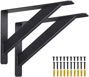 Suporturi și Bracket-uri pentru Rafturi |   2Pcs Suporturi pentru Blat 12″X 9″ Brackets Solide pentru Rafturi Floating, Corbeli pentru Blaturi Suport Triunghiular pentru Mantel 90 Grade (12X9X2) Hardware Suporturi și Bracket-uri pentru Rafturi