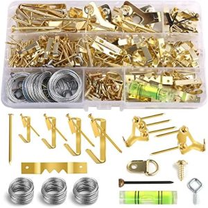 Accesorii pentru agățat tablouri |   Kit de agățare a pozelor, 31 de piese suporturi pentru poze, cârlige de agățat poze de 1-1Lbs, cârlige premium pentru poze, accesorii pentru agățat poze, suporturi pentru rame foto pentru gips-carton, cu cuie, sârmă de agățat. Accesorii pentru agățat tablouri Accesorii pentru agățat tablouri